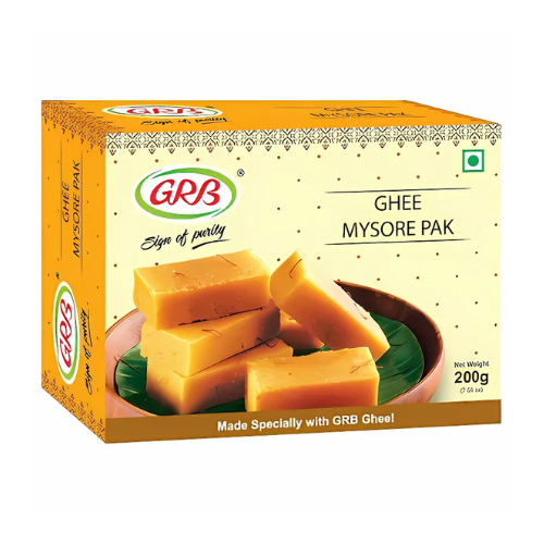 GRB Ghee Mysore Pak / Máslový dezert (200g) - SLEVA! [DMT: 10. srpen 2025]