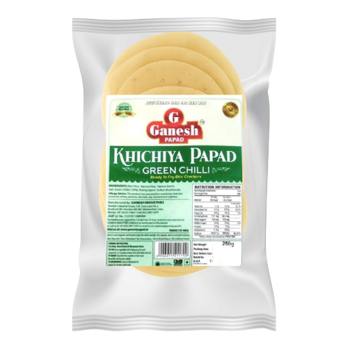 Ganesh rýžový papad se zeleným chilli (250g)