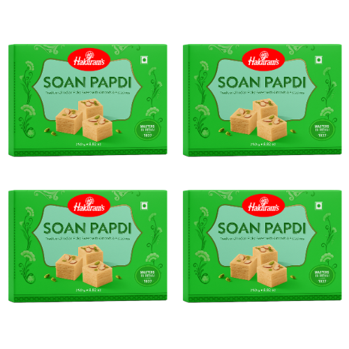 Haldiram's Soan Papdi / Křehké kostky (Balení 4 x 250g) 1Kg