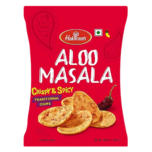 Haldiram's Aloo Masala Chips / Kořeněné bramborové chipsy (200 g)