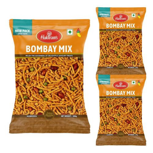 Haldiram Bombay mix / Křupavá směs (Balení 3 x 200g) 600g