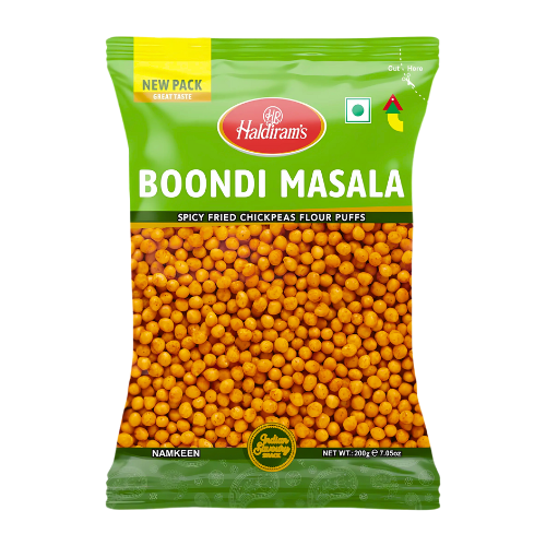 Haldiram Boondi Masala / Smažené, kořeněné cizrnové kuličky (200g)