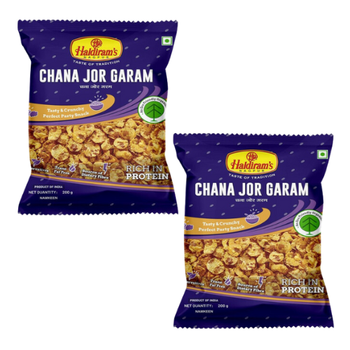 Haldiram's Chana Jor Garam / Kořeněný cizrnový snack (Balení 2 x 200g) 400g