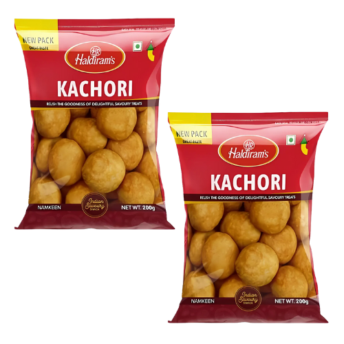 Haldiram's Kachori / Smažené kořením plněné kapsičky (Balení 2 x 200g) 400g