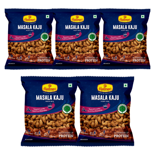 Haldiram's Masala Kaju / Kořeněné kešu ořechy (Balení 5x40g) 200 g  