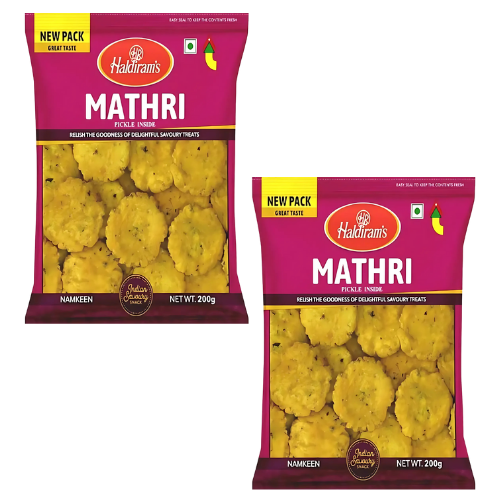 Haldiram Mathri / Slaný snack s pískavicí (Balení 2 x 200g) 400g