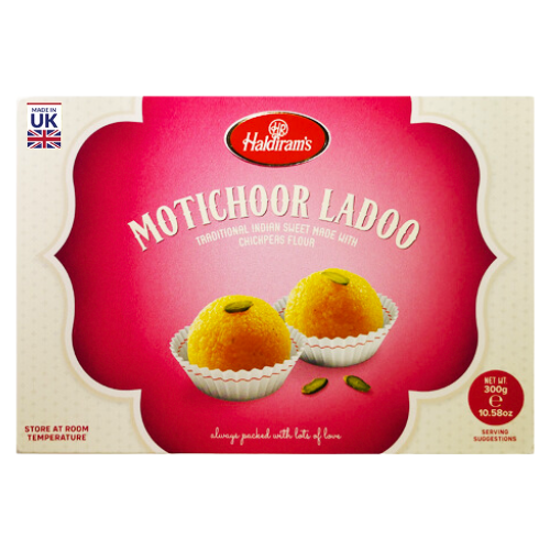 Haldiram's Moti Choor Ladoo / Dezertní kuličky v sirupu (300g)