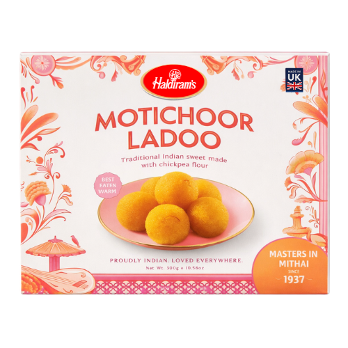 Haldiram's Moti Choor Ladoo / Dezertní kuličky v sirupu (300g)