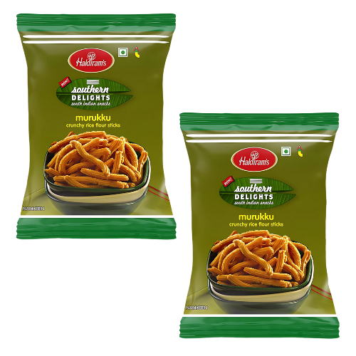 Haldiram's Murruku / Kořeněné smažené rýžové tyčinky (Balení 2 x 200g) 400g