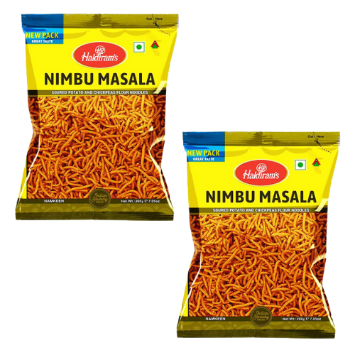 Haldiram's Nimbu Masala / Kořeněné bramborové nudličky (Balení 2 x 200g) 400g