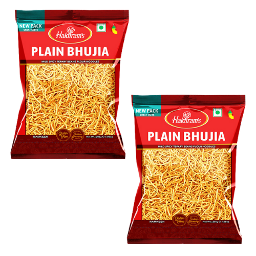 Haldiram Bhujia / Smažené cizrnové nudličky (Balení 2 x 200g) 400g