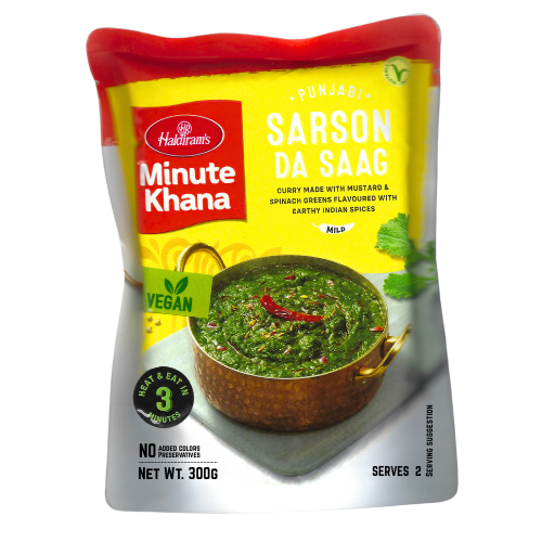 Haldiram's Sarson Ka Saag / Paňdžábské hořčičné listy s kořením (veganské)(300g) Hotové jídlo - SLEVA! [DMT: 23. říjen 2026]