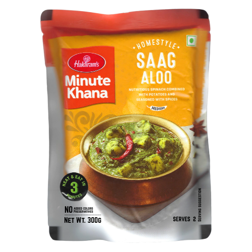 Haldiram's (veganské) Saag Aloo / Brambory se špenátem (300g) - Hotové jídlo