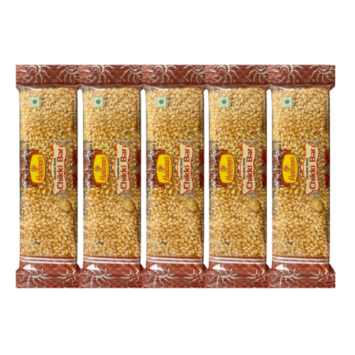 Haldiram's Sesame Chikki Bar / Sezamová tyčinka (Balení 5 x 40 g) 200g SLEVA [DMT: 23. listopad 2024]