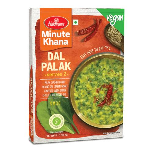 Haldiram Dal Palak / Kořeněná čočka se špenátem  (300g) - Hotové jídlo