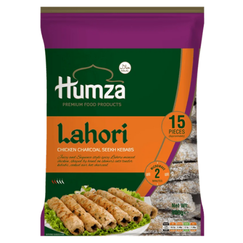 Humza Seekh Kebab Lahori Chicken Charcoal (900g) - Frozen Item !!