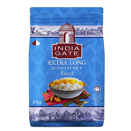 India Gate Extra dlouhá rýže Basmati - Excel (20kg)