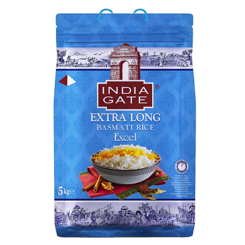 India Gate Extra Long Basmati Rice Excel (5kg)