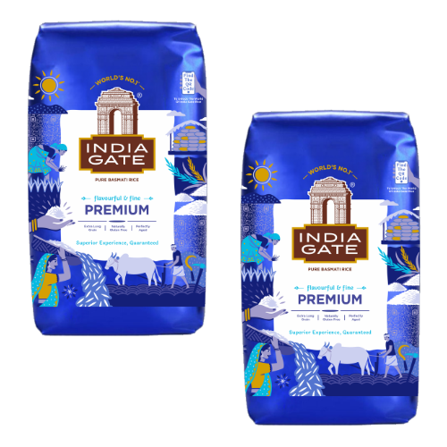 India Gate Prémiová Basmati rýže (Balení 2 x 1kg) 2Kg