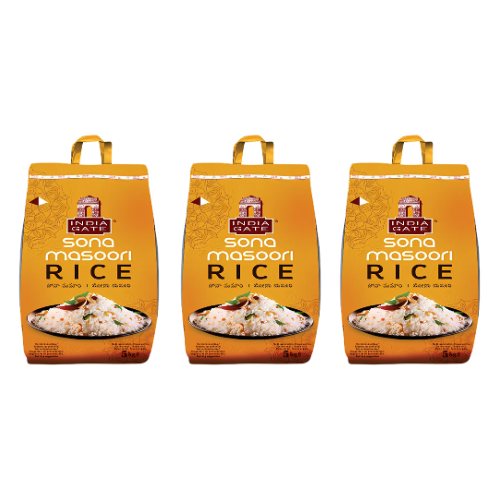 India Gate Sona Masoori Rýže (Balení 3 x 5kg) 15kg