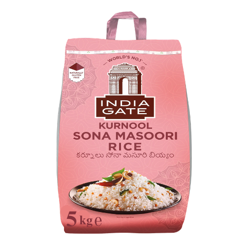 India Gate rýže Sona Masoori Kurnool (5 kg)