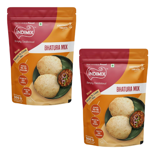 Indimix Bhatura Mix / Směs na přípravu chleba bhatura (Balení 2x 500g) 1Kg