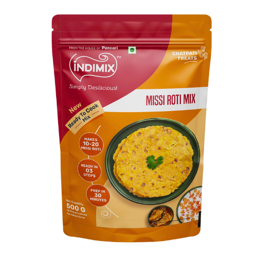 Indimix Missi Roti Mix / Směs na výrobu indického chleba (500g)