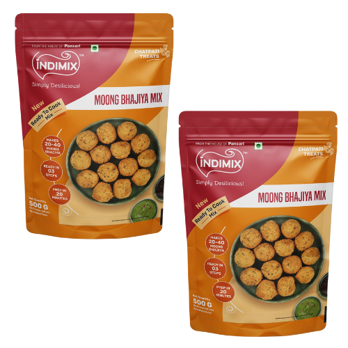 Indimix Moong Bhajiya Mix (Bundle of 2 x 500g)