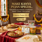 Kanya Pujan Kit (Halwa · Chana · Puri) – Tirupati Semolina Coarse, Tirupati Brown Chickpea / Kala Chana, Tirupati Pure Butter Ghee, TRS Golden Sultanas / Raisins / Kishmish