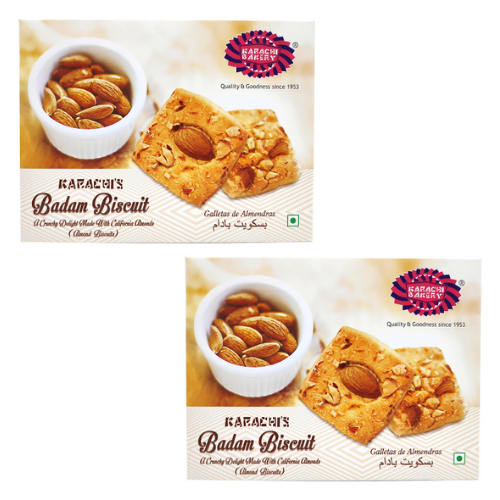 Karachi Bakery Badam Vegan Biscuits / Mandlové sušenky (Balení 2 x 400g) 800g