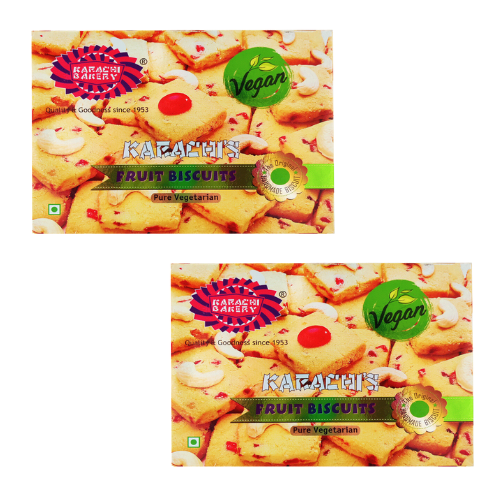 Karachi Bakery Fruit Vegan Biscuits / Sušenky s ovocem (Balení 2 x 400g) 800g