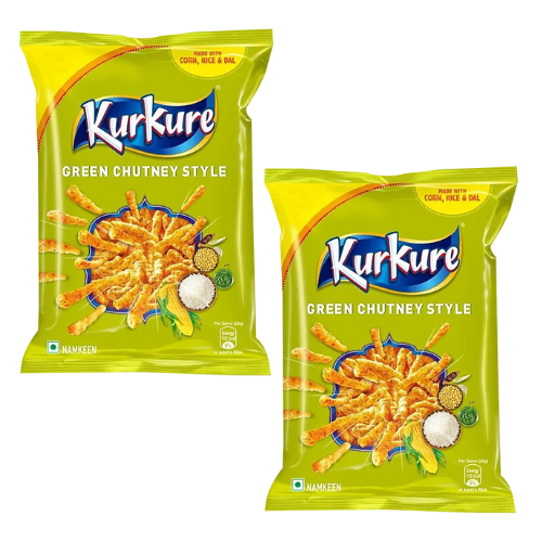 Kurkure s příchutí Radžastánského Zeleného Čatní (Balení 2 x 90g) 180g