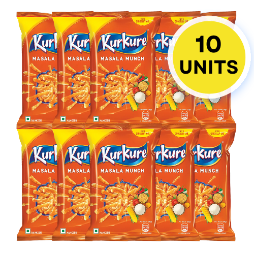 Kurkure Masala Munch (Bundle of 10 x 90g) - Sale Item [BBD: 31 January 2025]