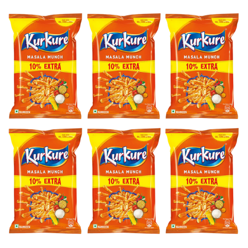 Kurkure Masala Munch / Kořeněné křupky (Balení 6 x 70 - 90g) 420 - 540g