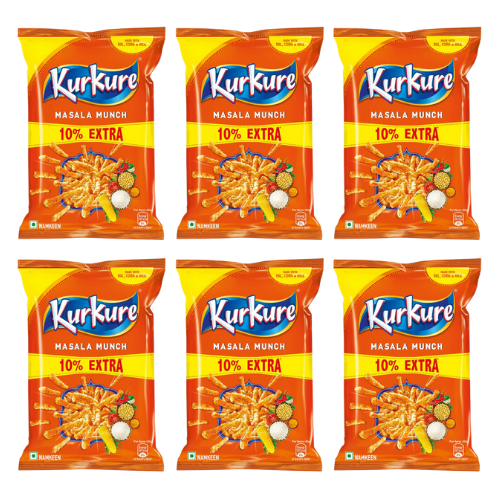 Kurkure Masala Munch / Kořeněné křupky (Balení 6x 90g) 540g