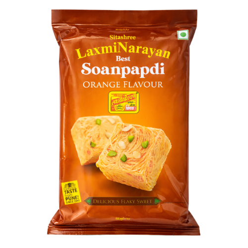 LaxmiNarayan Soan Papdi s pomerančovou příchutí (200g)