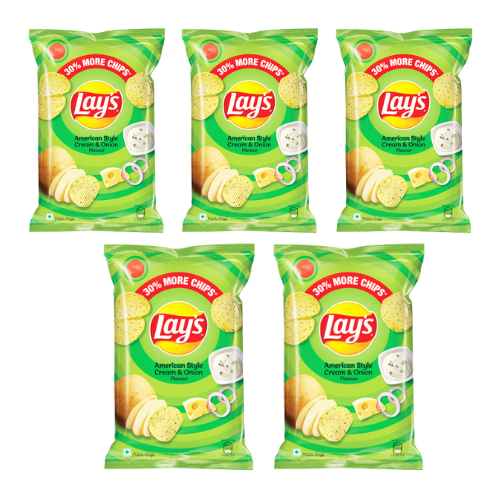 Lay's American style chipsy s příchutí smetany a cibulky (Balení 5 x 52g) 260g SLEVA! [DMT: 18. říjen 2025]