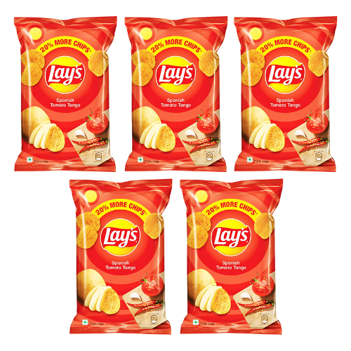 Lay's Spanish Tomato Tango Crisps / Chipsy s příchutí rajčat (Balení 5 x 52g) 260g SLEVA [DMT: 24. leden 2025]