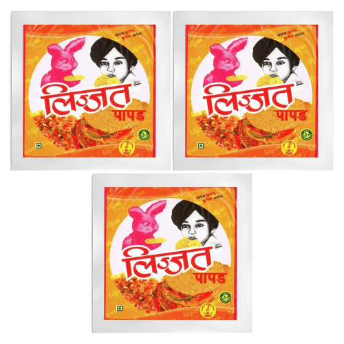 Lijjat Papad s příchutí pandžábského koření (Balení 3 x 200g) 600g