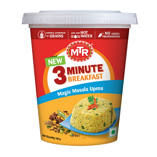 MTR 3 Minute Masala Upma Cup / Instatní kořeněná kaše Upma (80g)