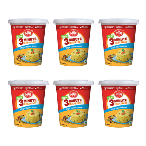 MTR 3 Minute Masala Upma Cup (Bundle of 6 x 80g)