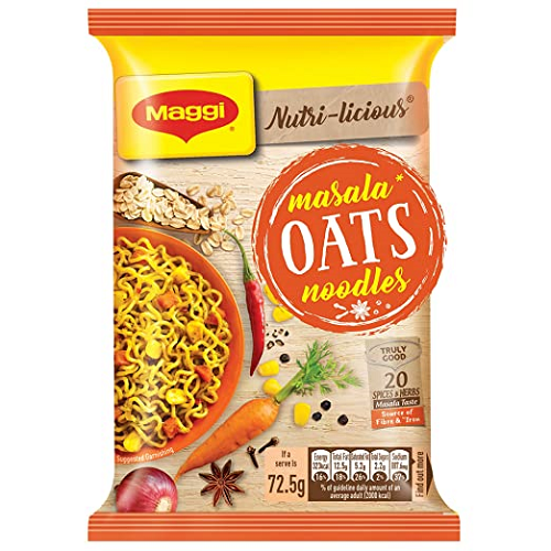 Maggi Nutri-Licious Masala Oats Noodles (72.5g) - Sale Item [BBD: 29 February 2024]