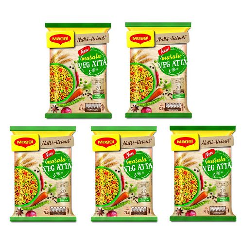 Maggi instantní nudle se zeleninovou příchutí (Balení 5 x 75g) 375g