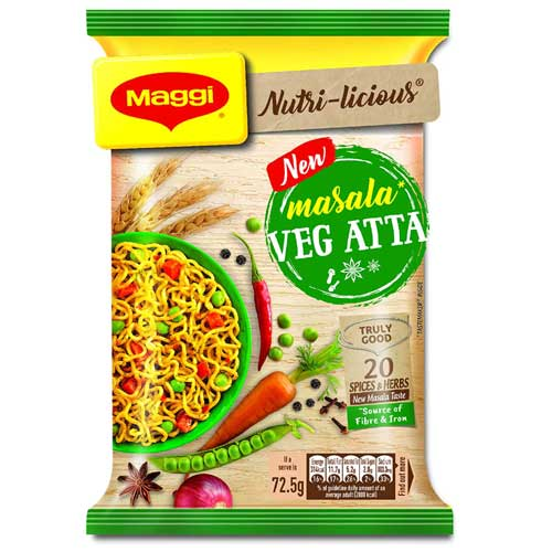 Maggi Veg Atta Noodles (Bundle of 10 x 75g)