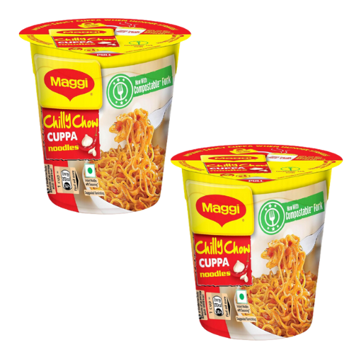 Maggi Chilly Chow Cuppa Noodels (Bundle of 2 x 70g) - Sale Item [BBD: 28 February 2025]