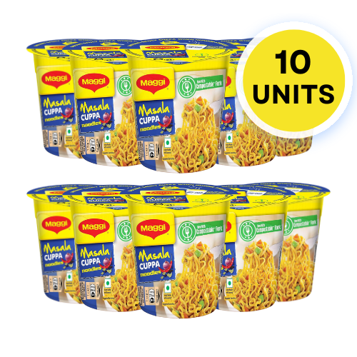 Maggi Masala Cuppa Noodles (Bundle of 10 x 70g) - Sale Item [BBD: 31 January 2025]