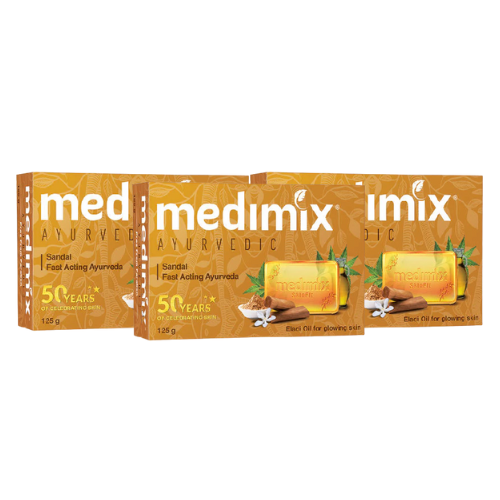 Medimix mýdlo se santalovým dřevem (Balení 3 x 125g) 375g