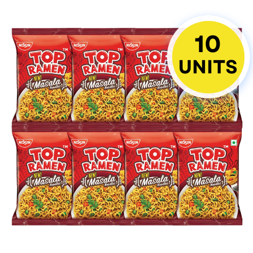 Nissin Top Ramen Masala noodles (Bundle of 10 x 50g)