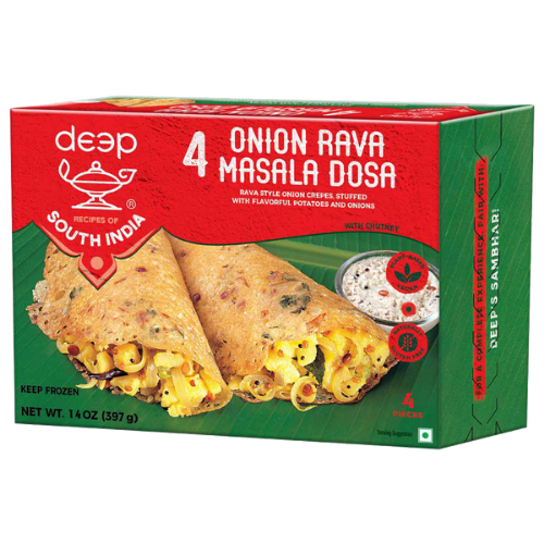 Deep pšeničná palačinka dosa s cibulí a kořením (400g) - Mražený produkt!