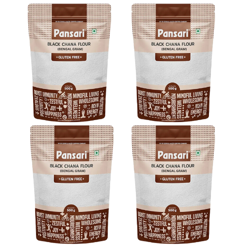 Pansari Chana Dal / Bengal Gram Flour (Bundle of 4 x 500g)